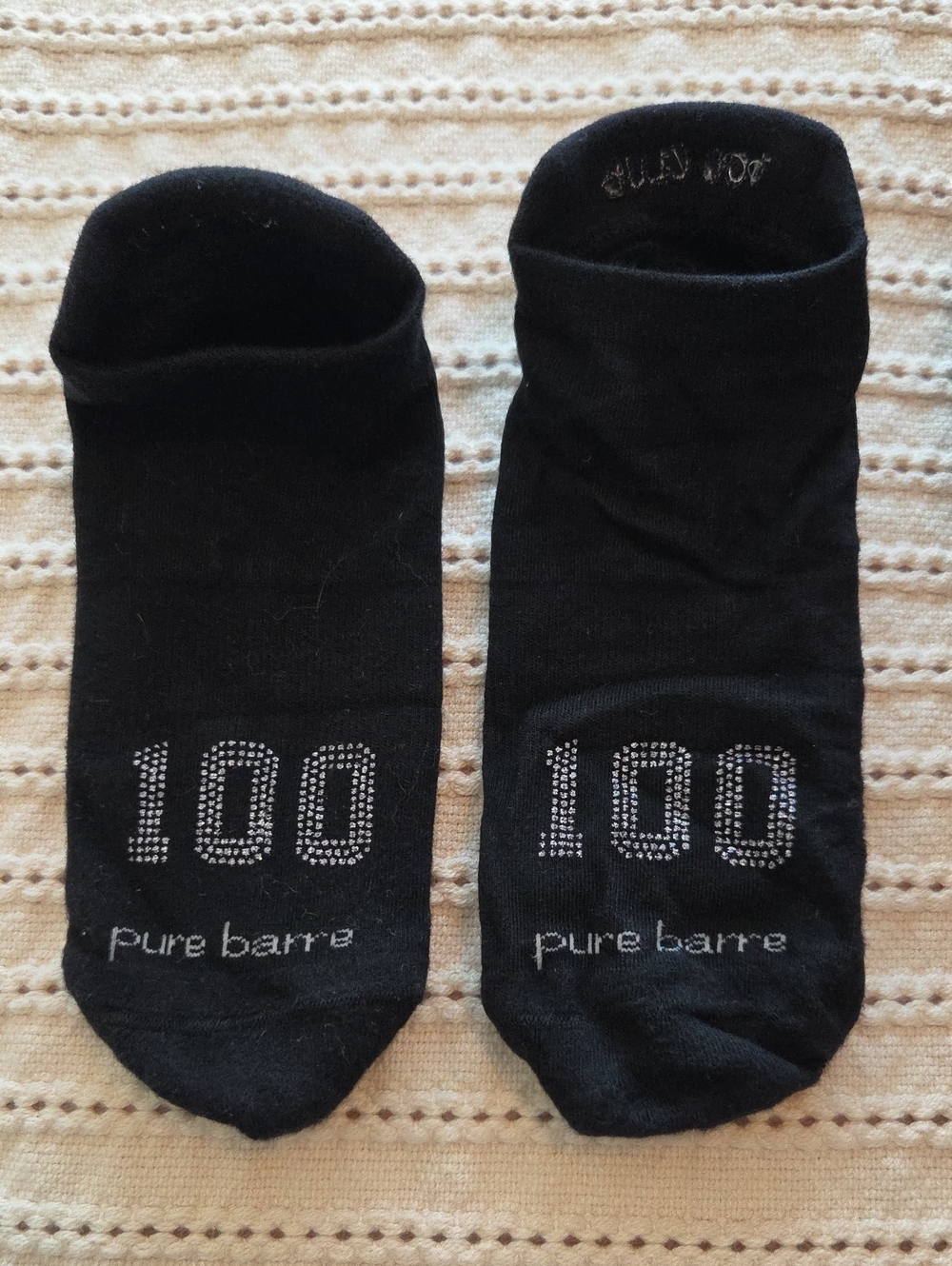 NWOT Pure Barre 100 Black Grip Socks